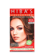 Hiba's Collection Hair Color 46N Medium Golden Chestnut Brown (60-ml) - Hiba's Collection
