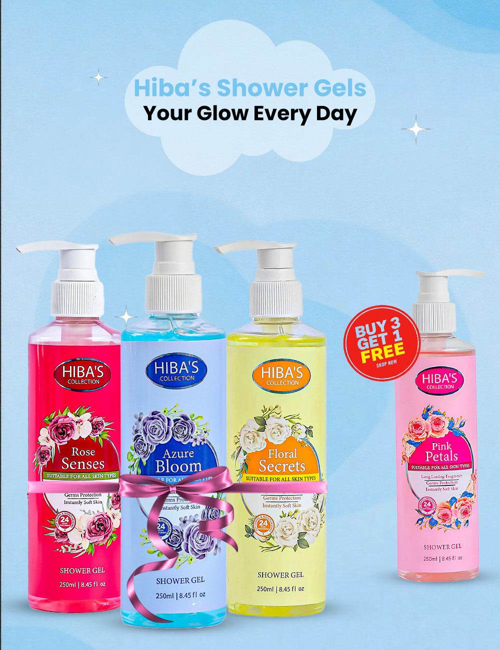 Shower Glow Pack (3+1) - Hiba's Collection