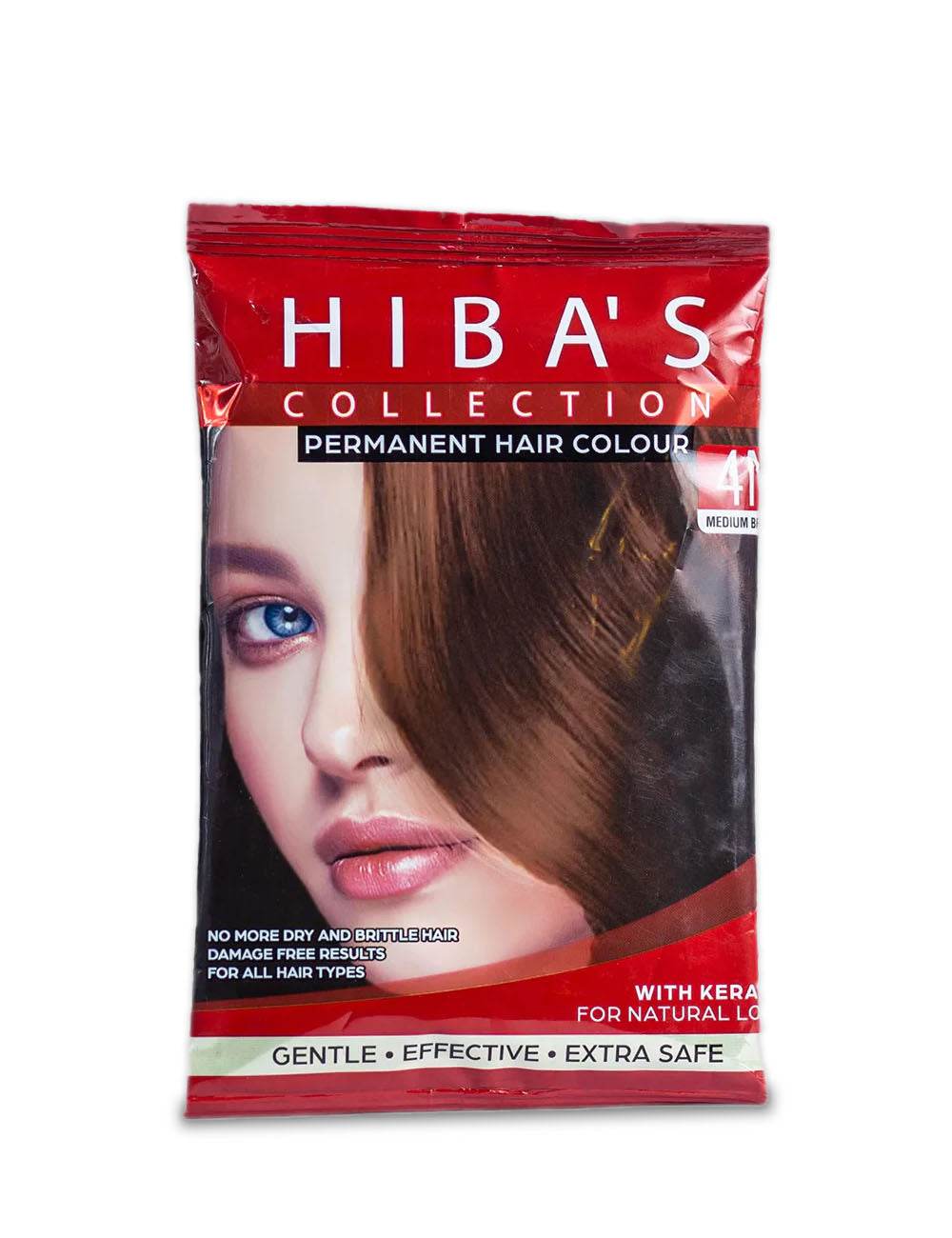 Hiba's Collection Hair Color 4N Medium Brown 20 ML (S) - Hiba's Collection