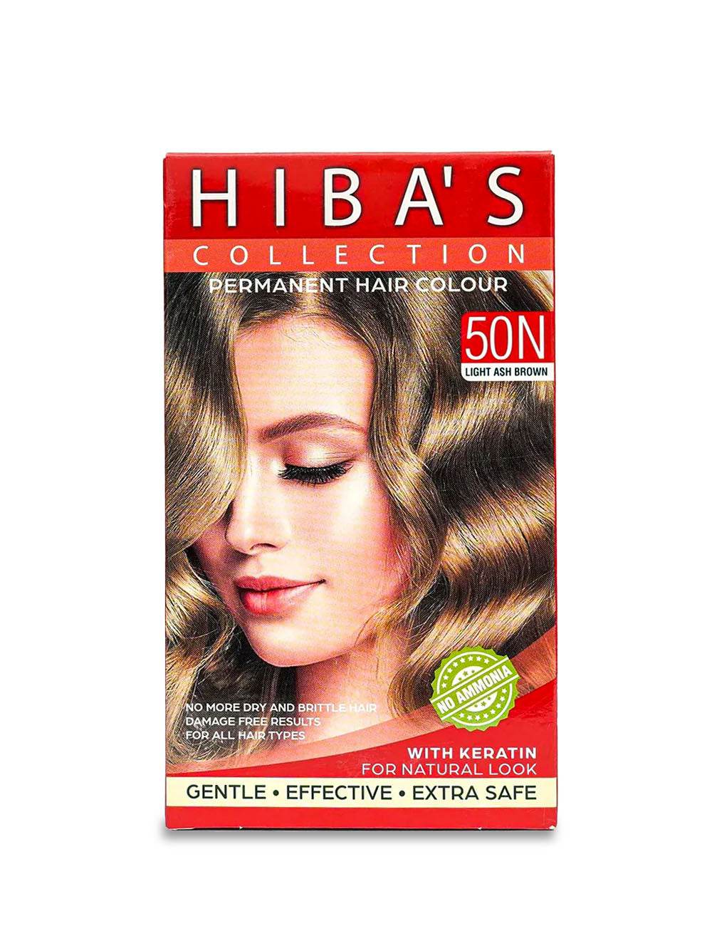 Hiba's Collection Hair Color 50N Light ASH Brown (60-ml) - Hiba's Collection