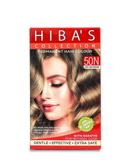 Hiba's Collection Hair Color 50N Light ASH Brown (60-ml) - Hiba's Collection