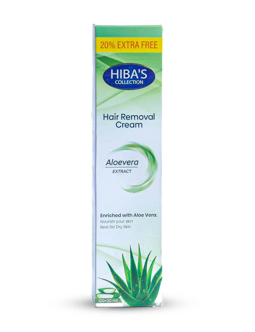 Hiba's Collecton Hair Removing Cream (Alovera extract) 120 ml - Hiba's Collection