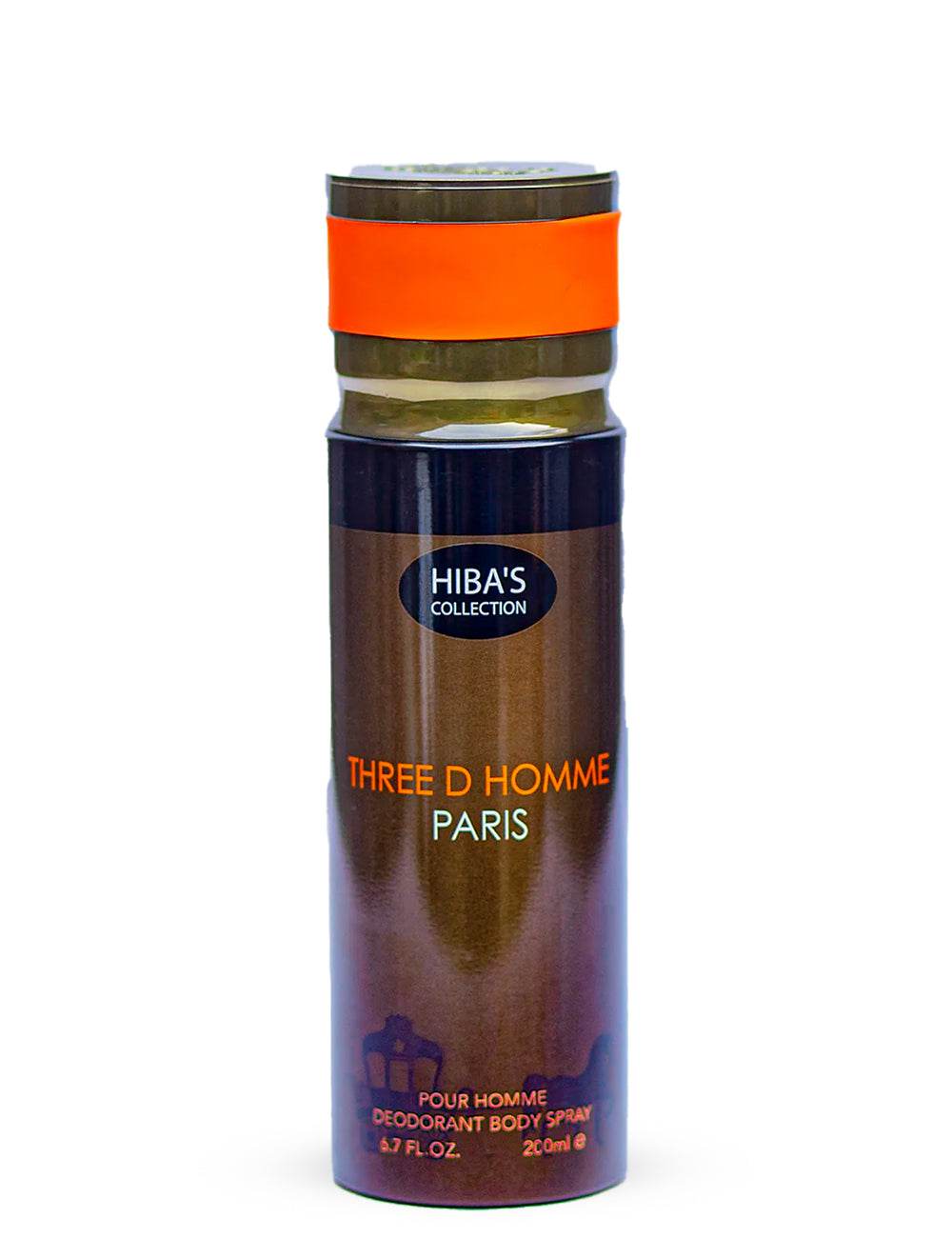 Hiba's Collection (Three D Homme Paris Body Spray For Men) 200ml - Hiba's Collection