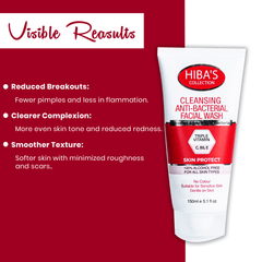 Hiba's Collection(Cleansing Anti-Bacterial) Facial Wash 150ml - Hiba's Collection