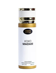 Hiba's Collection (Koko Madam Body spray For Women) 200ml - Hiba's Collection