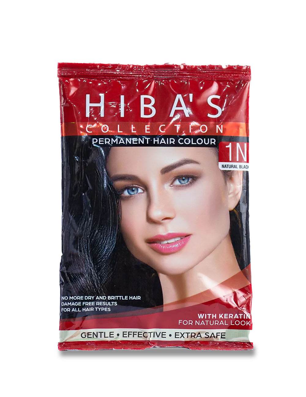 Hiba's Collection Hair Color 1N Natural Black 20 ML (S) - Hiba's Collection