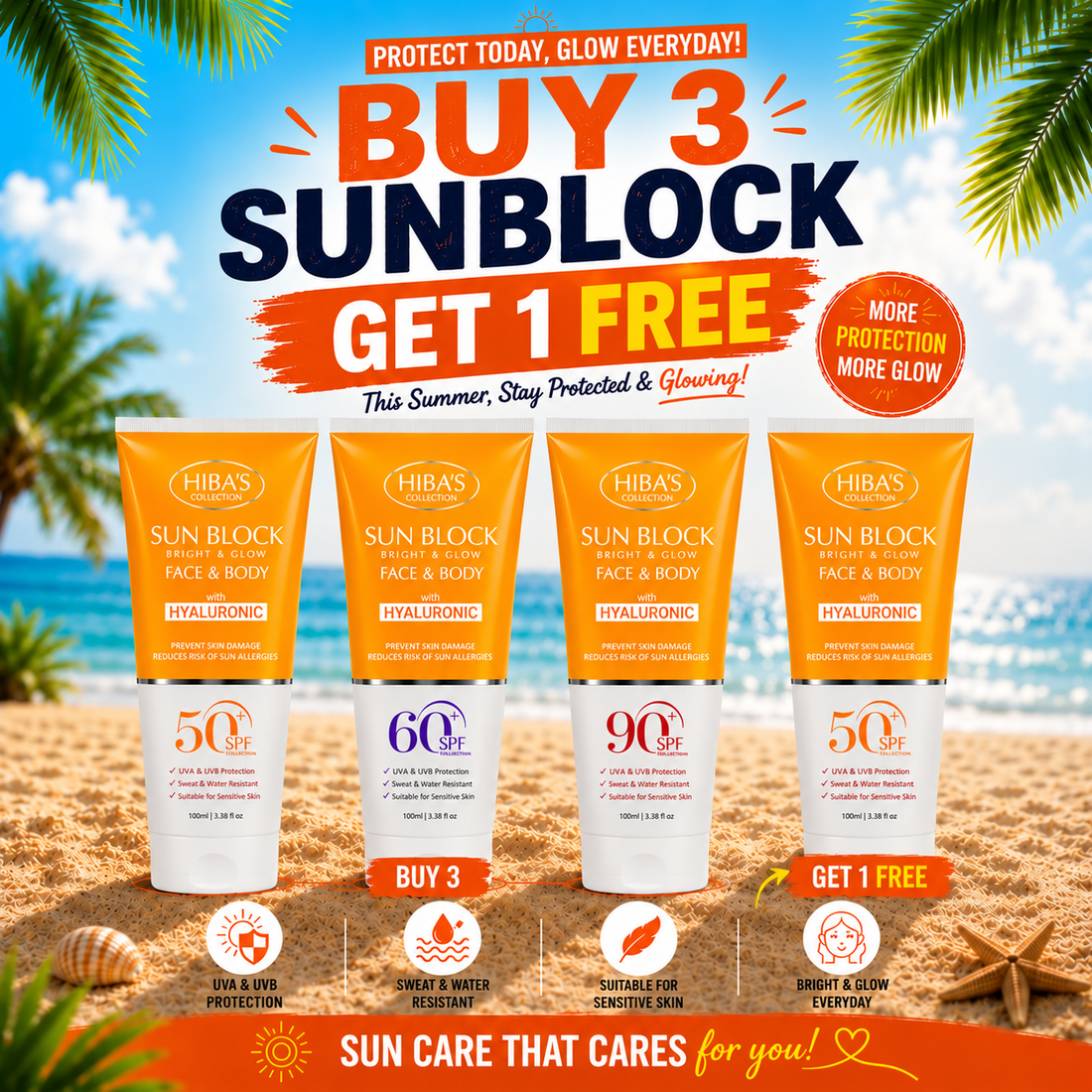 Buy 3 Sunblock Get One Free