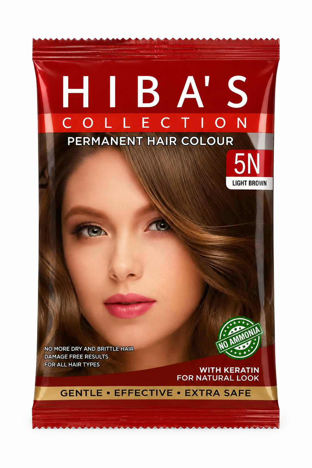 Hiba's Collection HAIR COLOR 5N LIGHT BROWN 20 ML