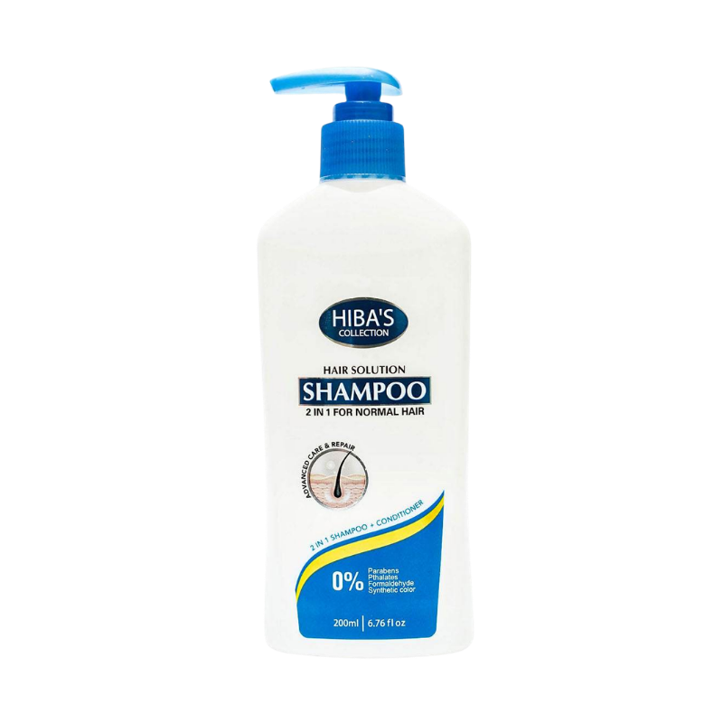 Hiba's Collection Shampoo (2 IN 1 Normal Hair) 200ml