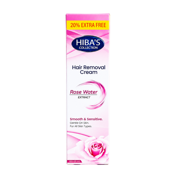 Hiba's Collection Hair Removal Cream (Rose Water Extract) 120ml