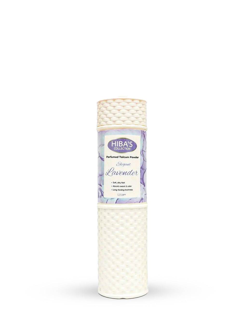 Hibas Collection Talcum Powder (Elegant Lavender) 125 gm - Hiba's Collection