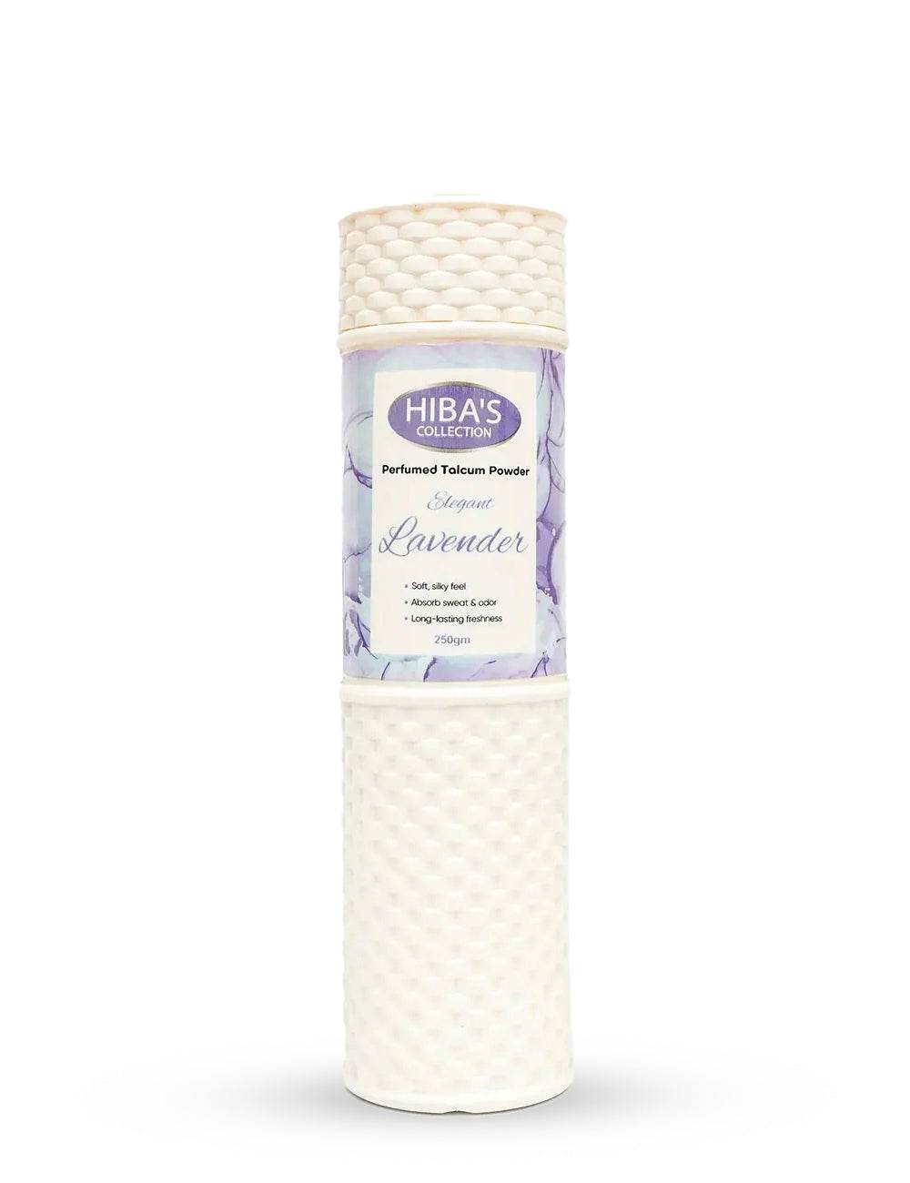 Hibas Collection Talcum Powder (Elegant Lavender) 125 gm - Hiba's Collection