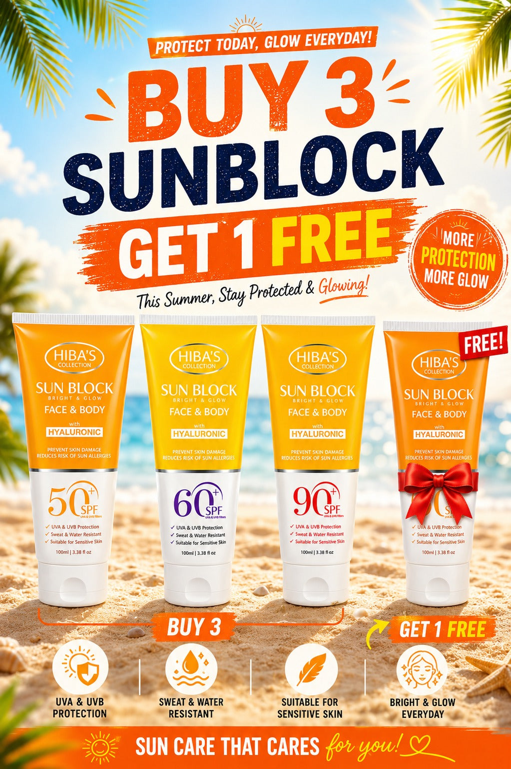 Buy 3 Sunblock Get One Free