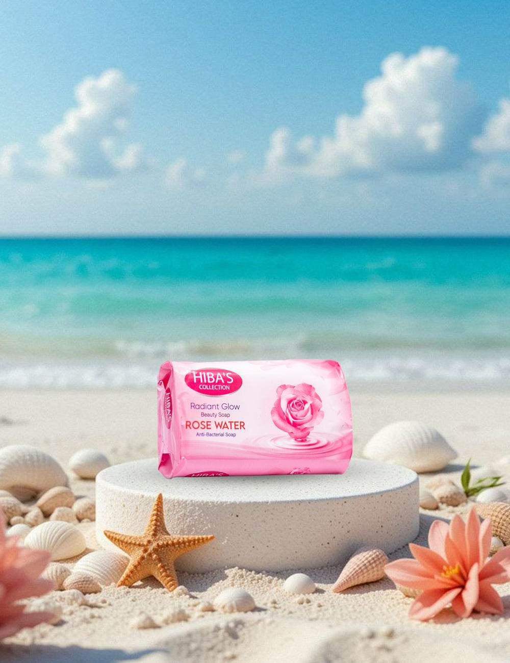 Hiba'S Collection Beauty Bath Soap (Radiant Glow Rose Water) 125 gm - Hiba's Collection